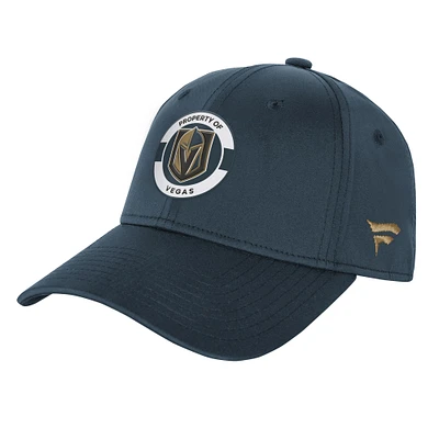 Youth Fanatics Charcoal Vegas Golden Knights Authentic Pro Training Camp Stretch Fit Hat