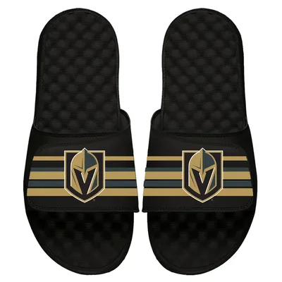 Vegas Golden Knights ISlide Youth Stripe Logo Slide Sandals - Black