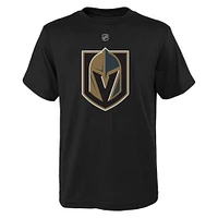 T-shirt avec nom et numéro de joueur Jack Eichel Black Vegas Golden Knights pour jeune