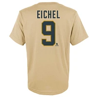 T-shirt avec nom et numéro classique d'hiver de la LNH pour jeunes Jack Eichel Cream Vegas Golden Knights 2024