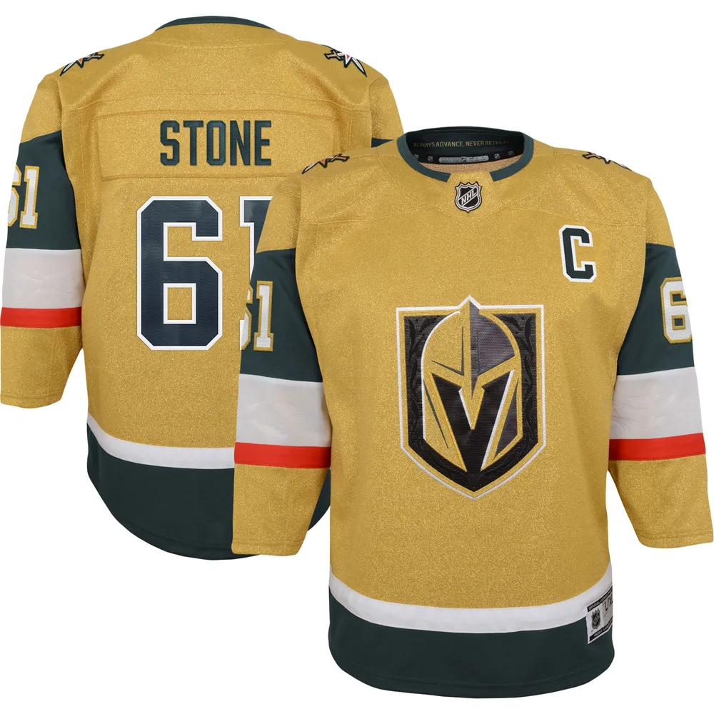 Outerstuff Youth Mark Stone Gold Vegas Golden Knights Home Captain Patch Premier Player Jersey