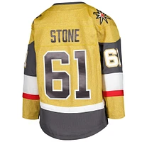 Jeunes Mark Stone Gold Vegas Golden Knights Domicile Capitaine Patch Premier Joueur Jersey