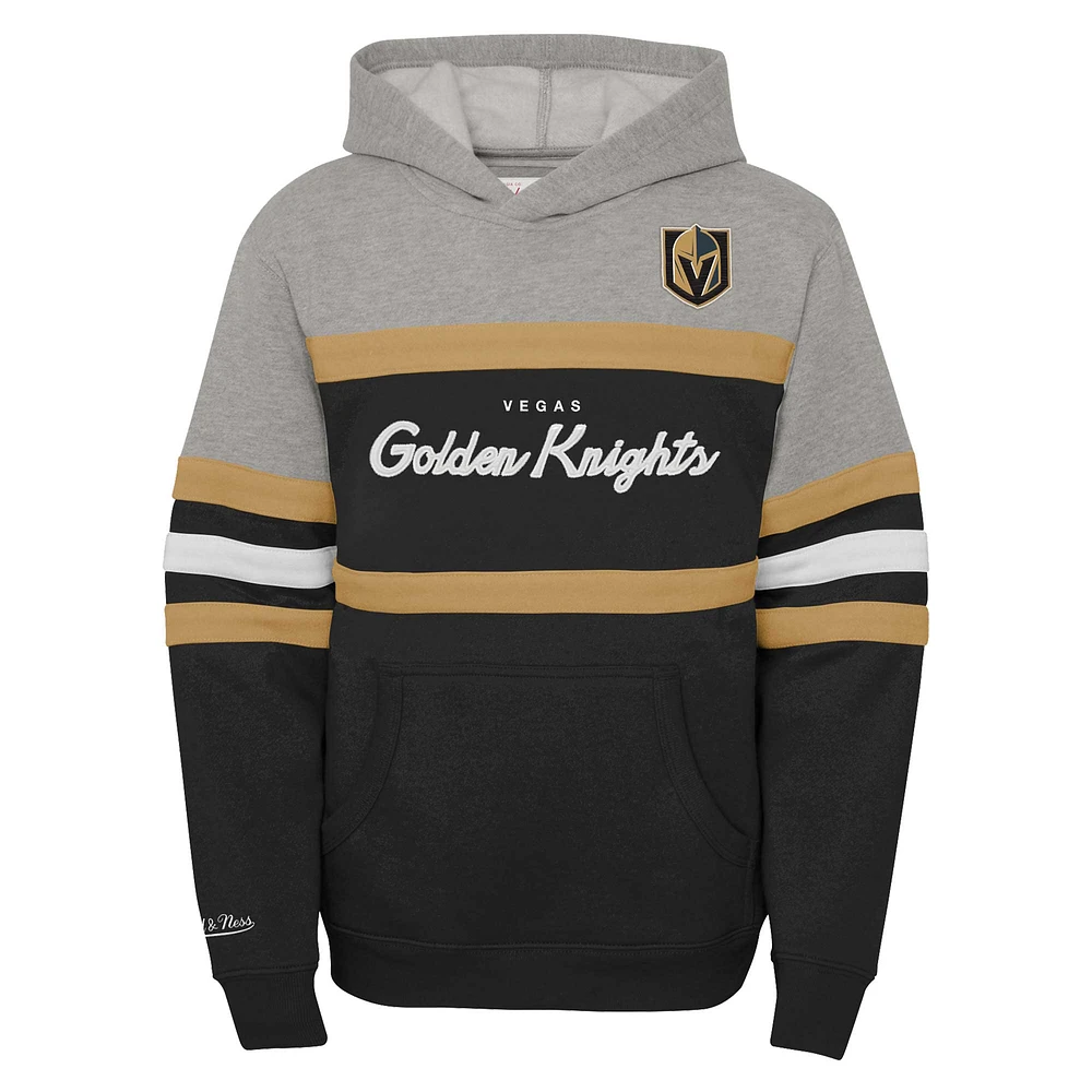 Chandail à capuchon d'entraîneur-chef Mitchell & Ness Black Vegas Golden Knights pour jeunes