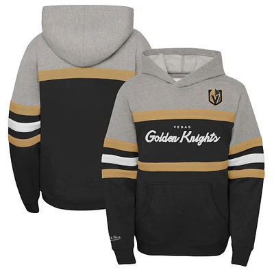 Chandail à capuchon d'entraîneur-chef Mitchell & Ness Black Vegas Golden Knights pour jeunes