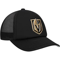 Youth Mitchell & Ness Black Vegas Golden Knights Core Trucker Adjustable Hat