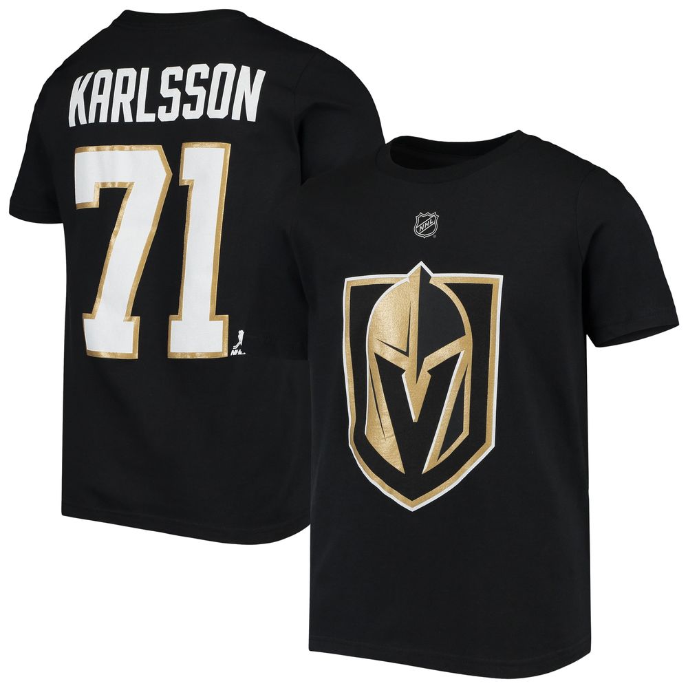 Youth William Karlsson Black Vegas Golden Knights Player Name & Number T-Shirt