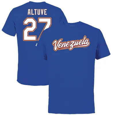 Jose Altuve Venezuela Baseball LEGENDS 2023 World Classic Name & Number T-Shirt - Royal