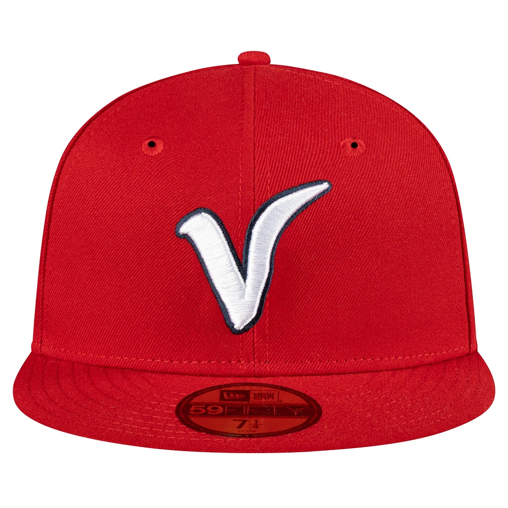 Casquette ajustée 59FIFTY rouge Veracruz Aquilas Mexico League On Field pour hommes New Era