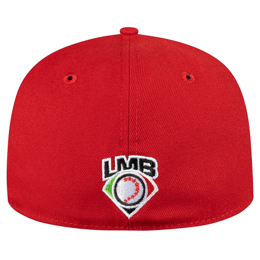 Casquette ajustée 59FIFTY rouge Veracruz Aquilas Mexico League On Field pour hommes New Era