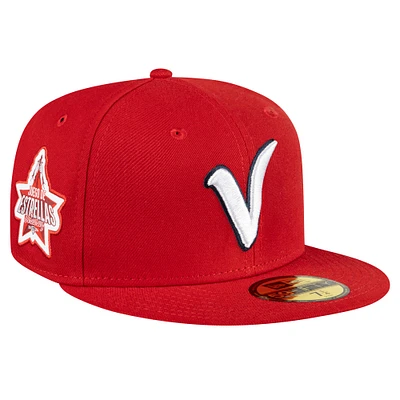 Casquette ajustée 59FIFTY rouge Veracruz Aquilas Mexico League On Field pour hommes New Era