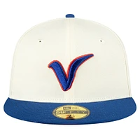 Casquette ajustée 59FIFTY New Era pour hommes, blanc/royal Veracruz Aquilas Mexico League On Field