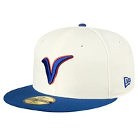 Casquette ajustée 59FIFTY New Era pour hommes, blanc/royal Veracruz Aquilas Mexico League On Field