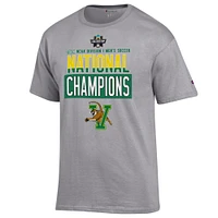 Men's Champion Gray Vermont Catamounts 2024 NCAA Soccer National Champions Locker Room T-Shirt