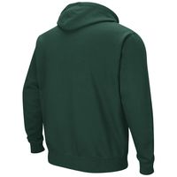 Men's Colosseum Green Vermont Catamounts Arch and Logo Pullover Hoodie