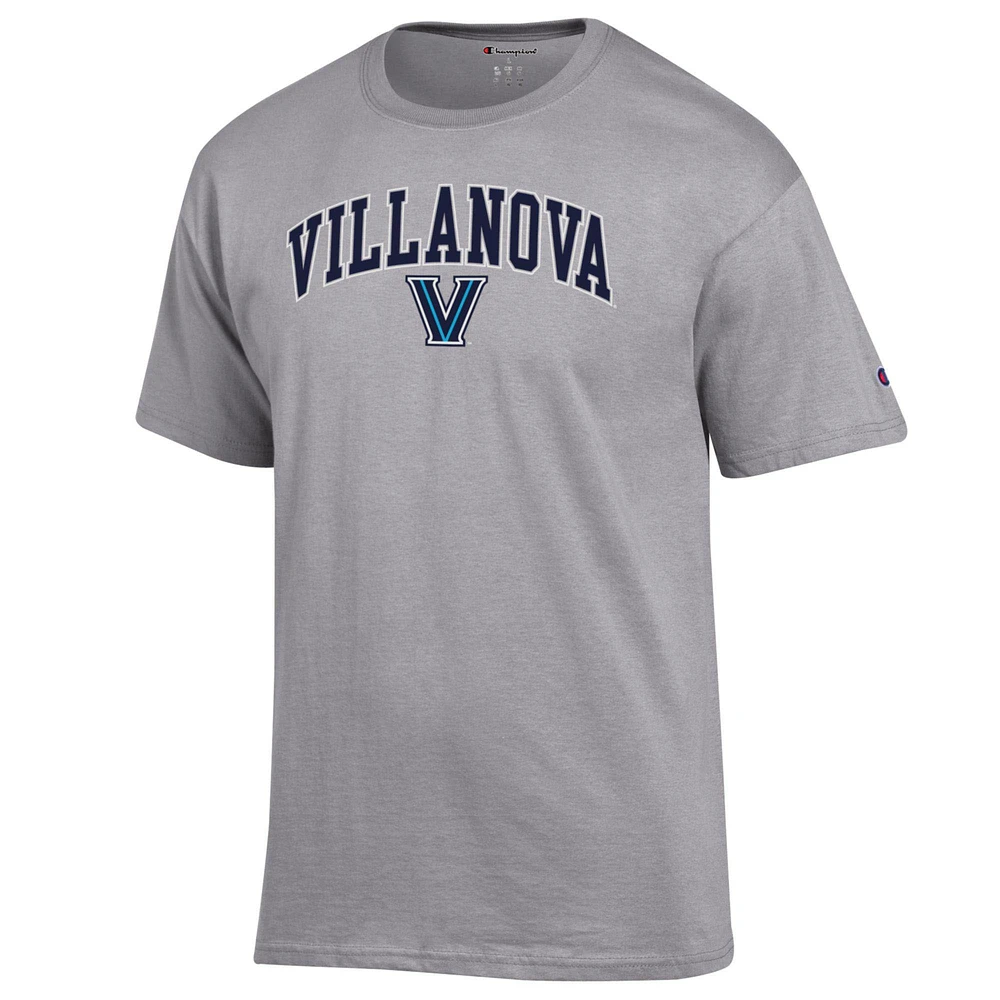 Men's Champion  Heather Gray Villanova Wildcats Arch Over Logo T-Shirt