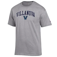 Men's Champion  Heather Gray Villanova Wildcats Arch Over Logo T-Shirt