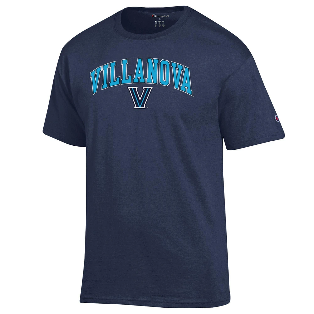 Men's Champion  Navy Villanova Wildcats Arch Over Logo T-Shirt