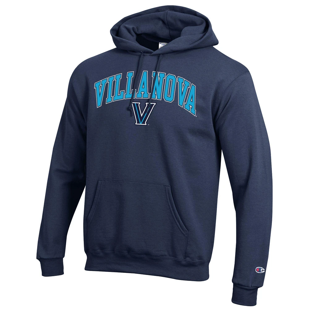 Sweat à capuche en polaire avec logo arqué Champion Navy Villanova Wildcats pour homme