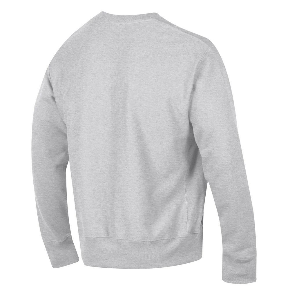 Men's Champion Gray Villanova Wildcats Arch Over Logo Reverse Weave Pullover Sweatshirt