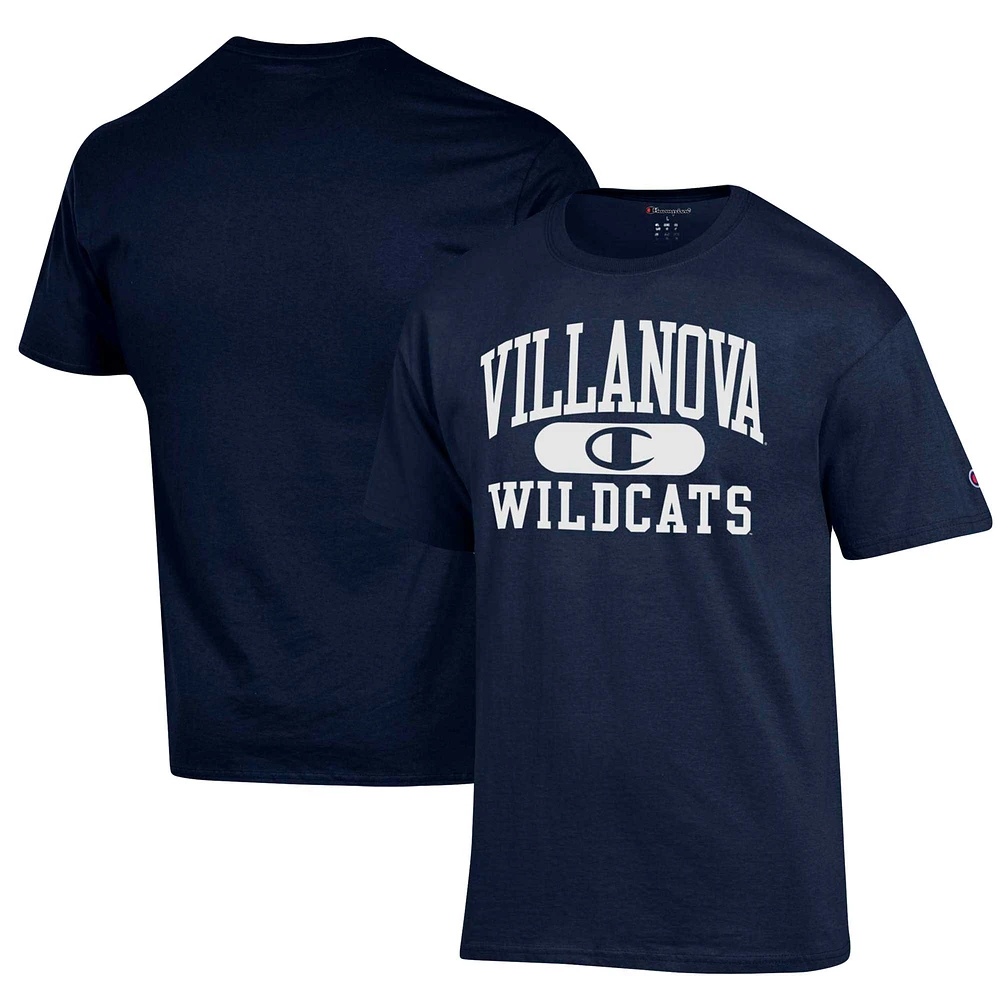 T-shirt pour homme Champion bleu marine Villanova Wildcats Arch Pill