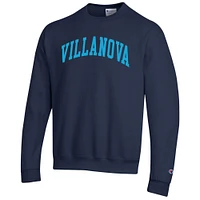 Men's Champion  Navy Villanova Wildcats Basic Arch Fleece Pullover Sweatshirt