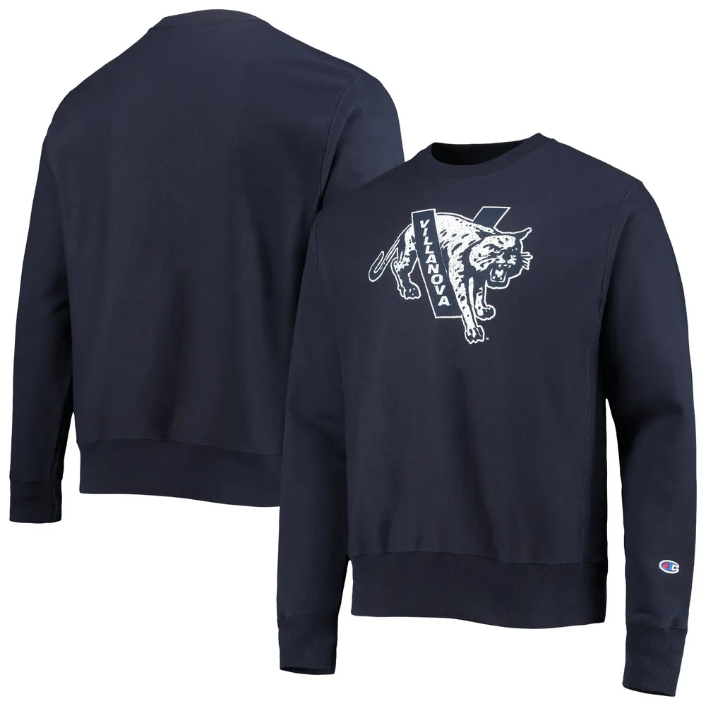 Men's Champion Navy Villanova Wildcats Vault Logo Reverse Weave Pullover Sweatshirt