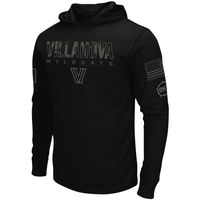 Men's Colosseum Black Villanova Wildcats OHT Military Appreciation Hoodie Long Sleeve T-Shirt