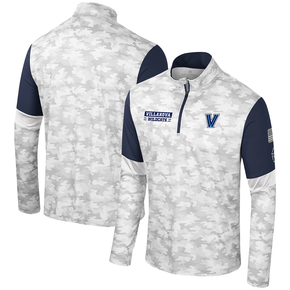 Men's Colosseum  Camo Villanova Wildcats OHT Military Appreciation Tomahawk Quarter-Zip Windshirt