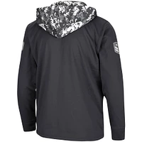 Men's Colosseum Charcoal Villanova Wildcats OHT Military Appreciation Digi Camo Quarter-Zip Hoodie