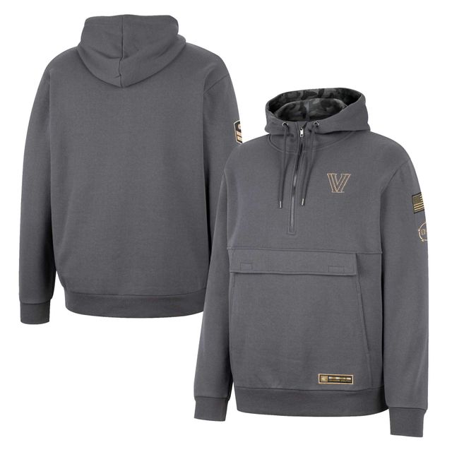 Chandail à capuchon d'appréciation militaire Colosseum Charcoal Villanova Wildcats OHT pour homme