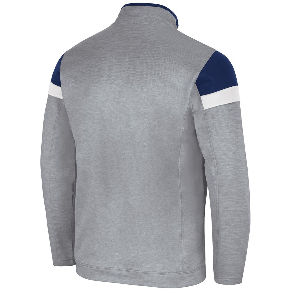 Men's Colosseum Gray Villanova Wildcats Bingo Quarter-Zip Jacket