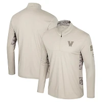 Veste à glissière quart de tour pour homme Colosseum Natural Villanova Wildcats OHT Military Appreciation