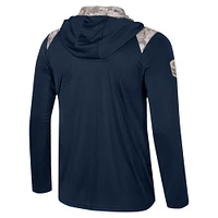 Men's Colosseum Navy Villanova Wildcats OHT Military Appreciation Quarter-Zip Hoodie Jacket