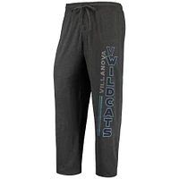 Concepts Sport T-shirt et pantalon Villanova Wildcats anthracite chiné/bleu marine pour homme