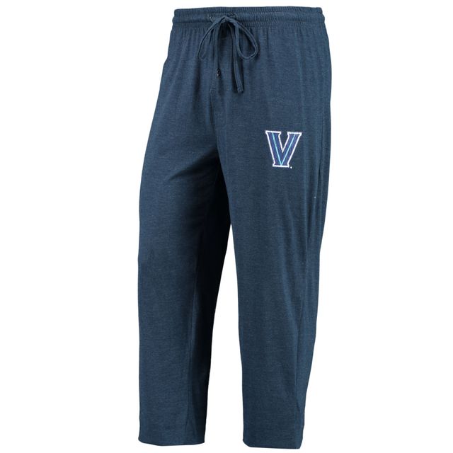 T-shirt et pantalon à manches longues Villanova Wildcats Meter de Concepts Sport bleu marine/anthracite chiné pour homme