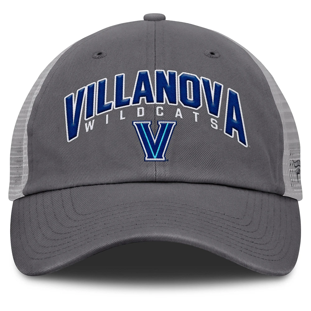 Casquette ajustable Fanatics Charcoal Villanova Wildcats Ionic Trucker pour hommes