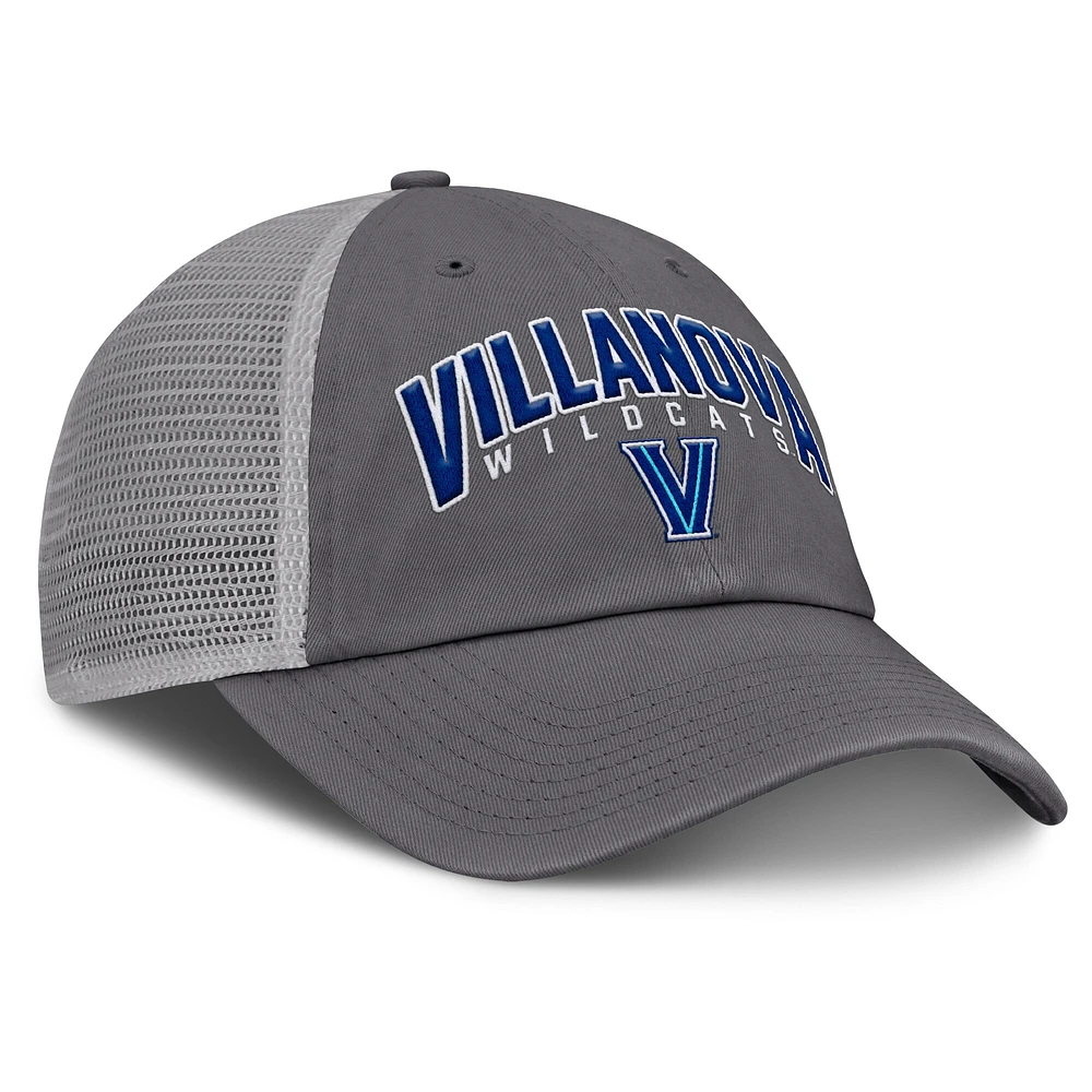 Casquette ajustable Fanatics Charcoal Villanova Wildcats Ionic Trucker pour hommes