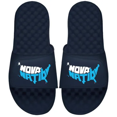 Villanova Wildcats ISlide Nation Wordmark Slide Sandals - Navy