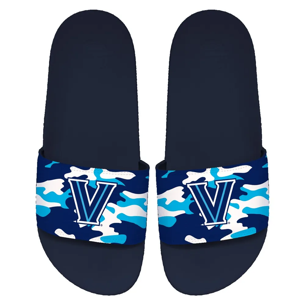 Sandales à enfiler pour hommes ISlide Navy Villanova Wildcats Camo Motto