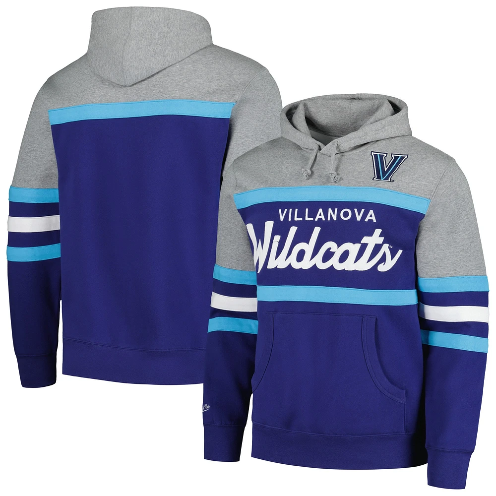 Men's Mitchell & Ness Navy Villanova Wildcats Head Coach Pullover Hoodie