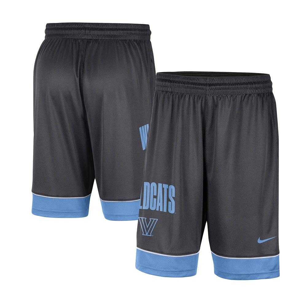 Men's Nike Charcoal/Light Blue Villanova Wildcats Performance Fast Break Shorts