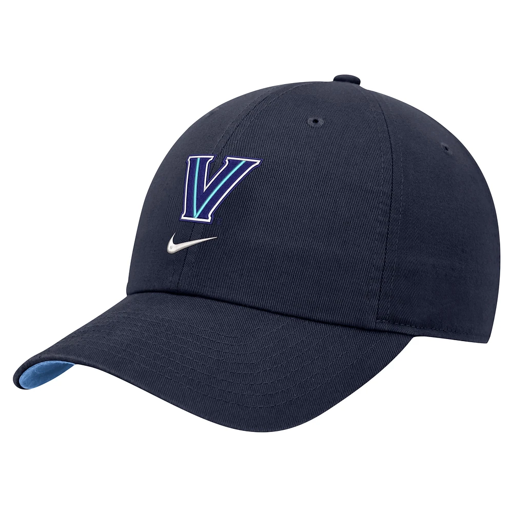 Casquette réglable Nike Villanova Wildcats 2024 Sideline Club pour homme, bleu marine