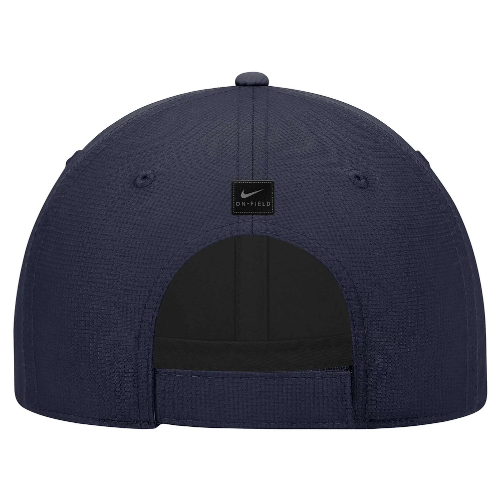 Casquette réglable Nike Villanova Wildcats 2024 Sideline Club pour homme, bleu marine