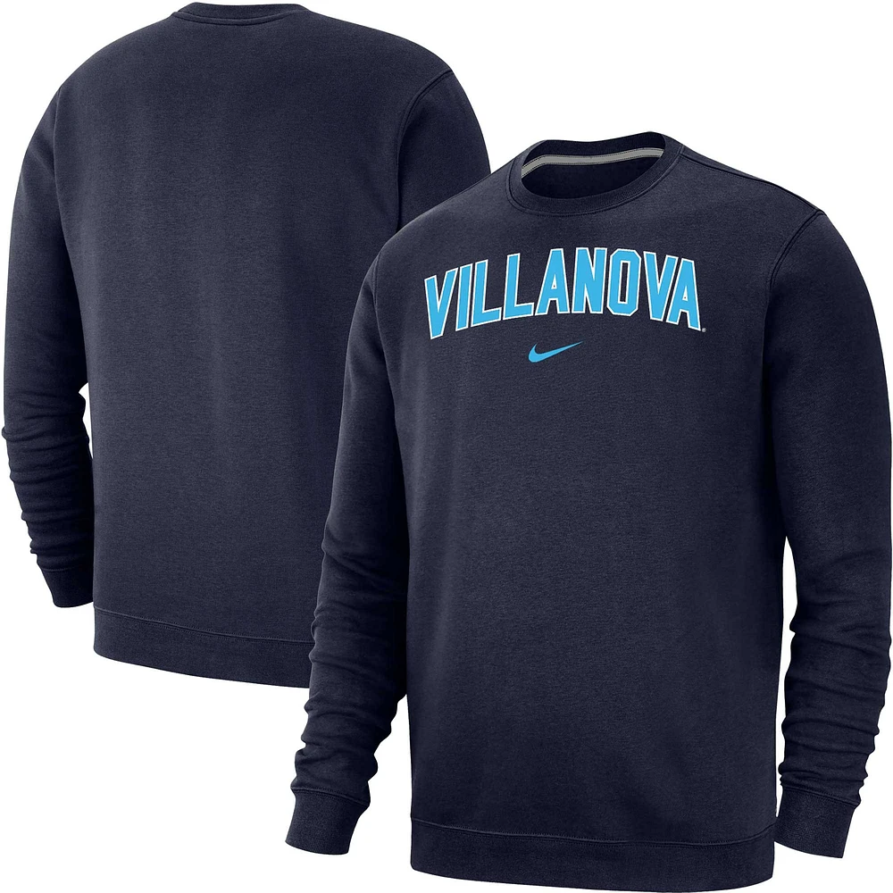 Sweat-shirt à enfiler Nike Villanova Wildcats Arch Club Fleece pour homme - Bleu marine