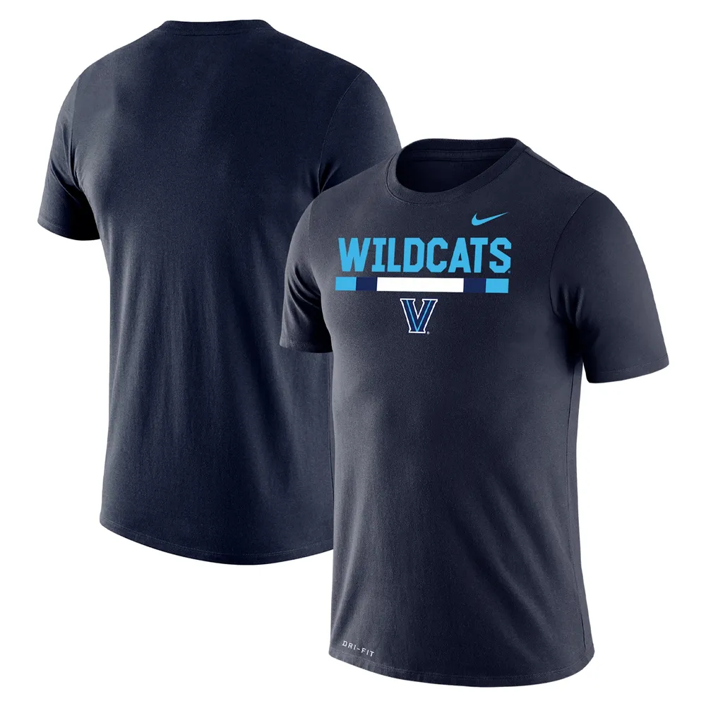 T-shirt de performance Nike Villanova Wildcats DNA Legend bleu marine pour homme