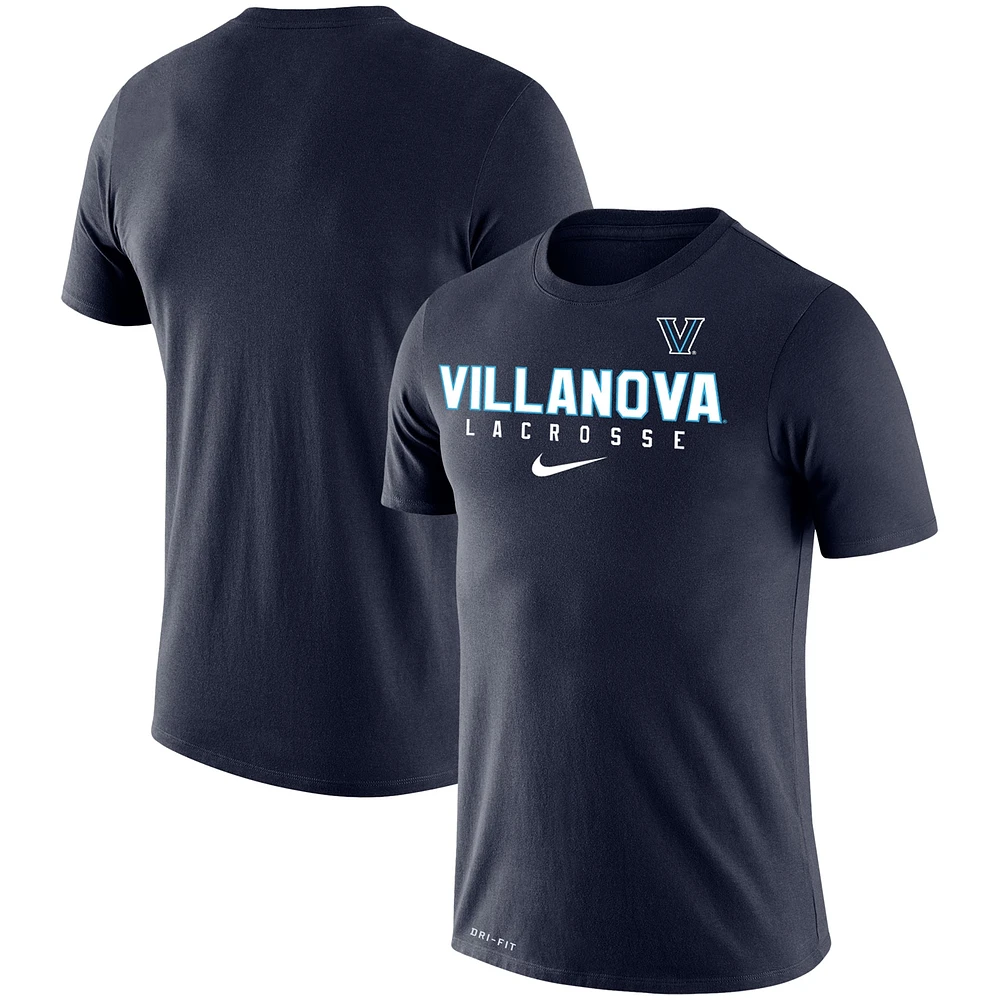 T-shirt de performance coupe slim Nike Villanova Wildcats Lacrosse Legend 2.0 pour homme