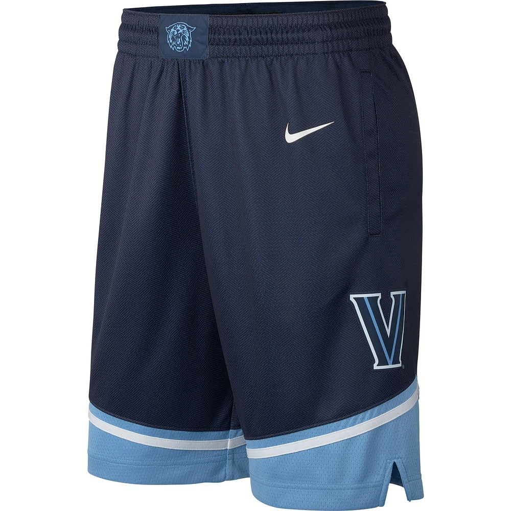 Short de performance basketball Nike Villanova Wildcats Limited pour homme, bleu marine