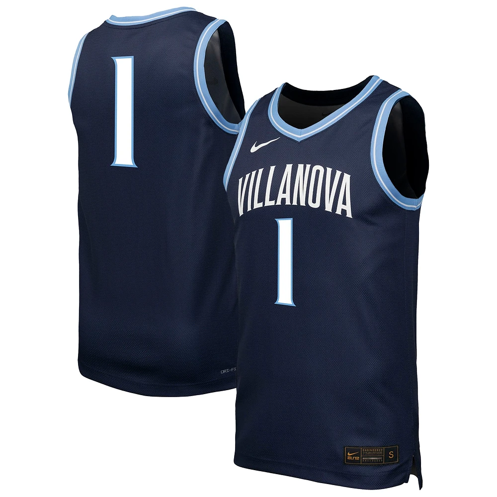 Maillot de basket-ball réplique Nike bleu marine Villanova Wildcats #1 pour homme