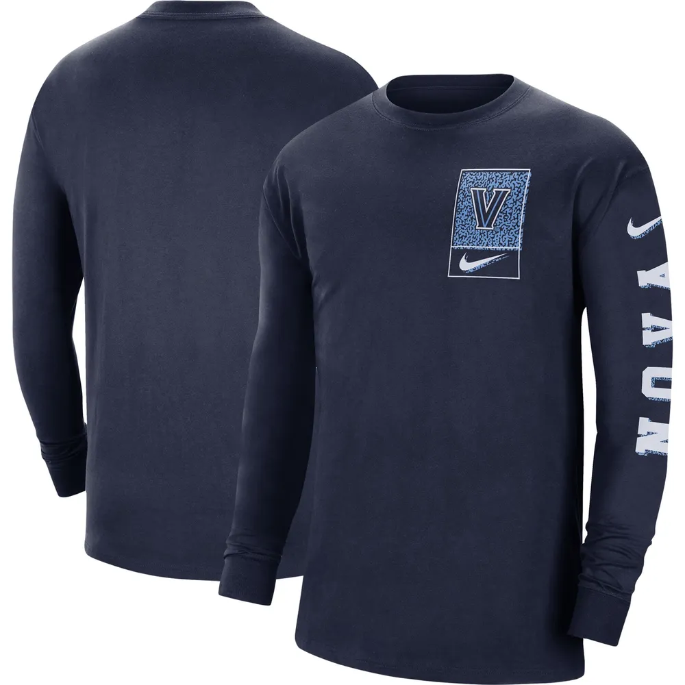 T-shirt à manches longues Nike Villanova Wildcats Seasonal Max90 2-Hit - Bleu marine pour homme