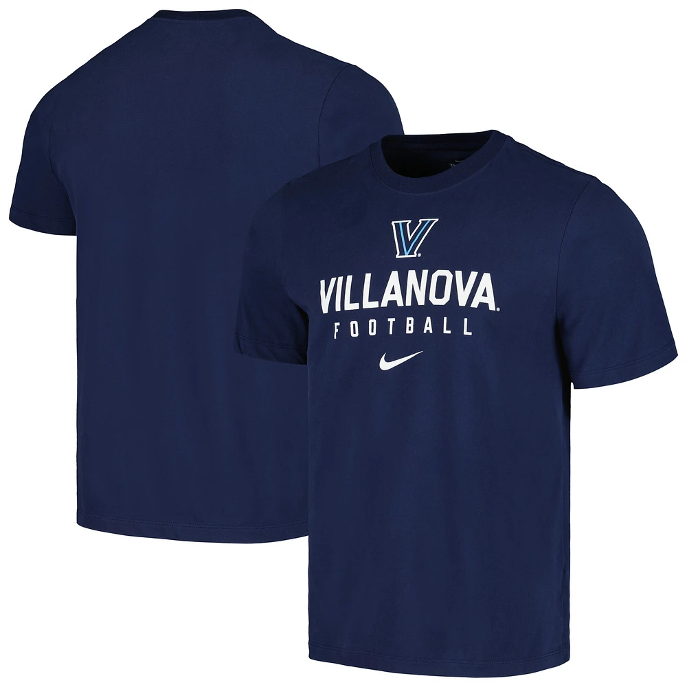 T-shirt Nike Villanova Wildcats Performance pour homme, bleu marine